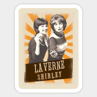 Vintage Aesthetic Laverne and Shirley Sticker